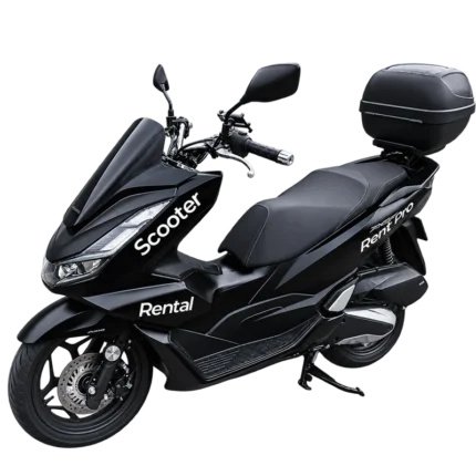 Honda PCX rental scooter in Madeira, transparent background